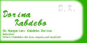 dorina kabdebo business card